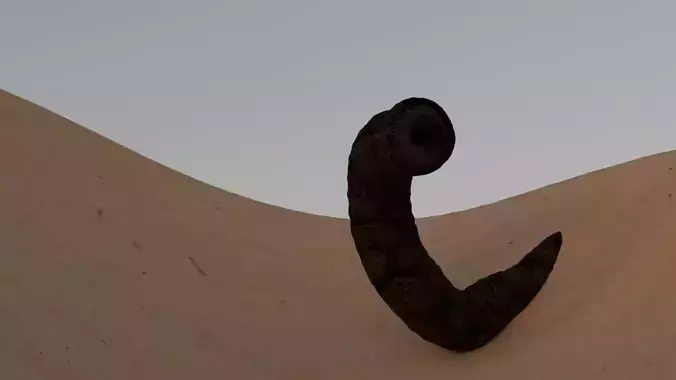 Free 3D Sand Worm plus Rig Dune