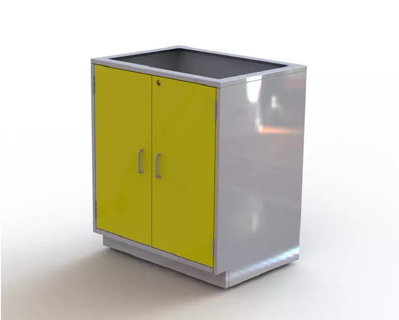 LAB FURNITURE CABINET TWO SHUTTER OR SINK UNIT 3D model_0