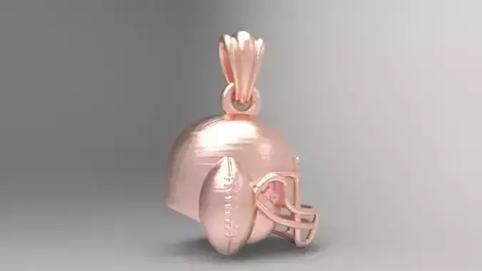  Football Helmet Necklace Charm Pendant jewelry 3D print model