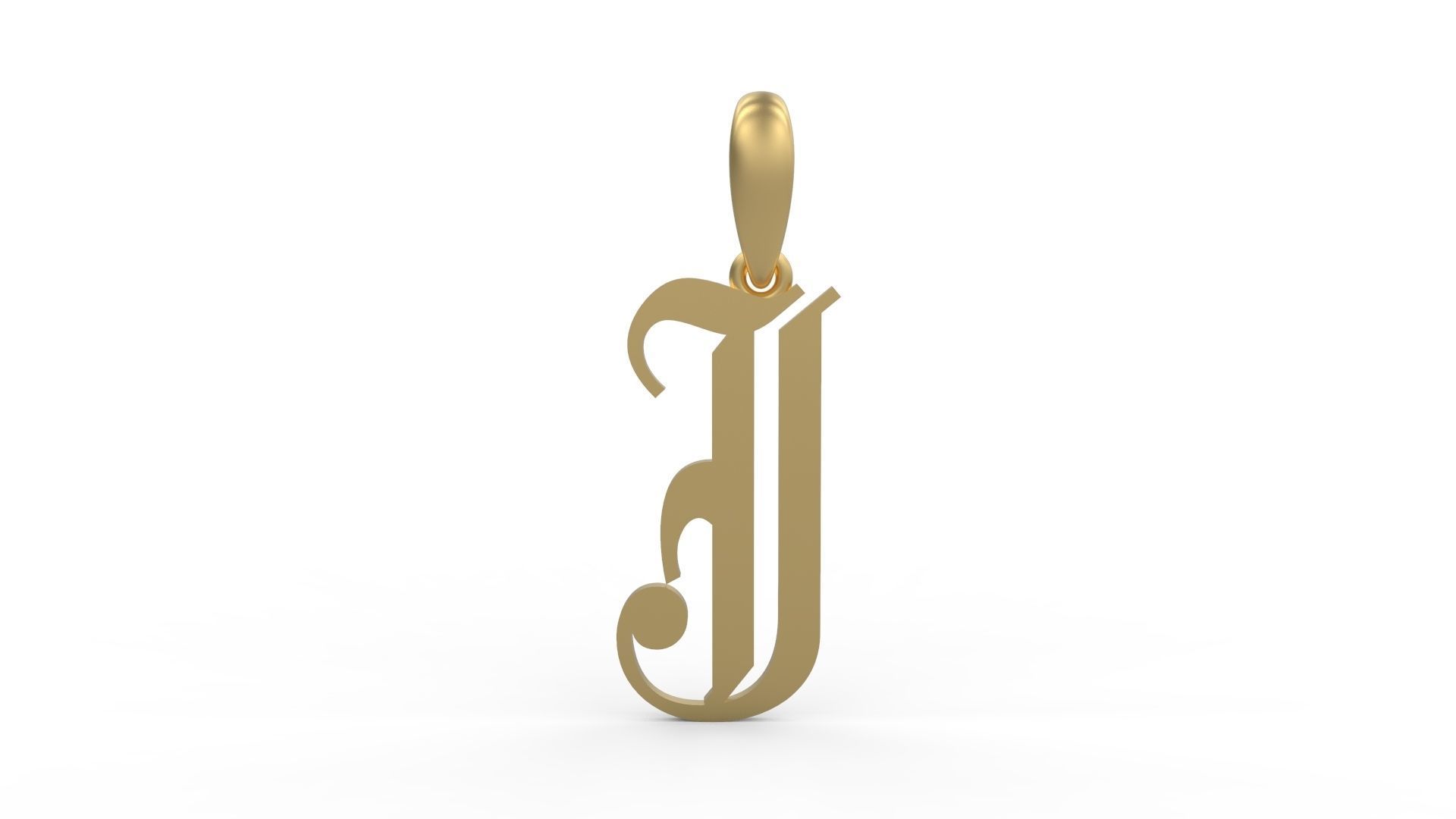 Initial Letters Pendant Alphabets Olde English 3D Model Collection_9