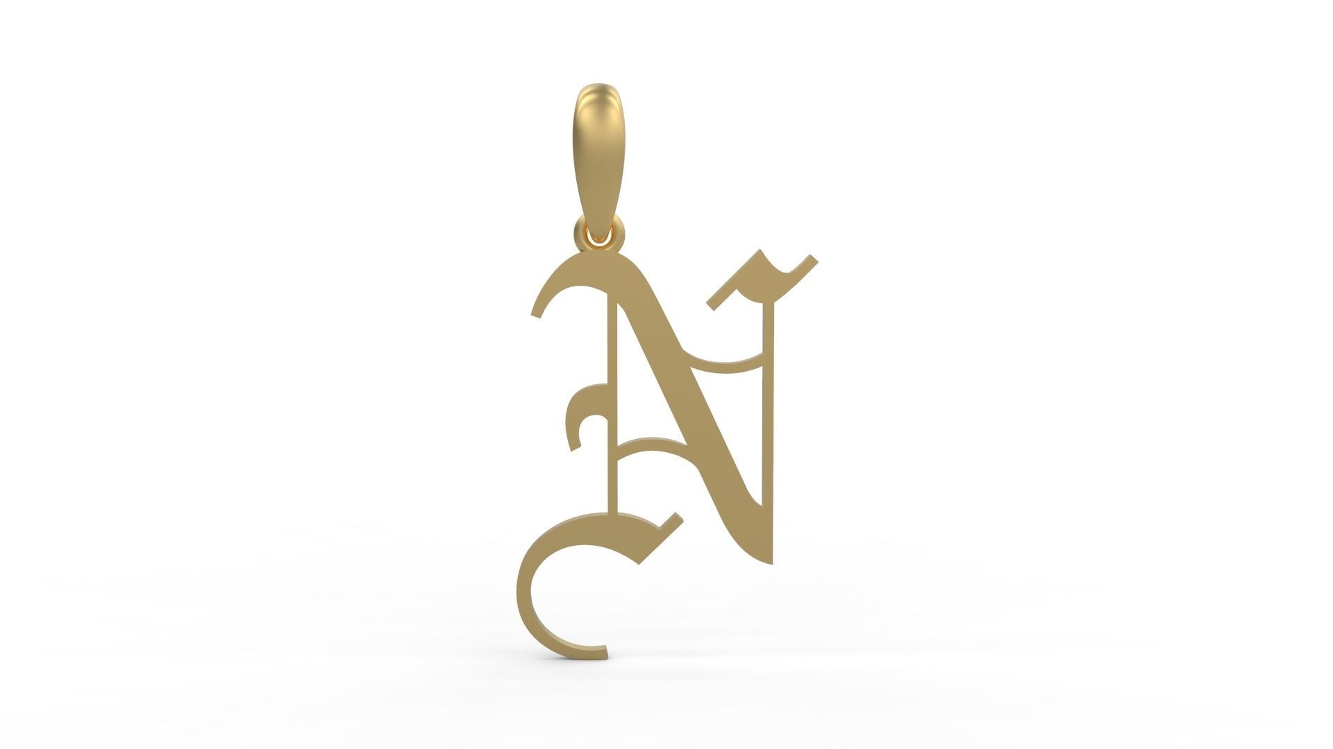 Initial Letters Pendant Alphabets Olde English 3D Model Collection_13