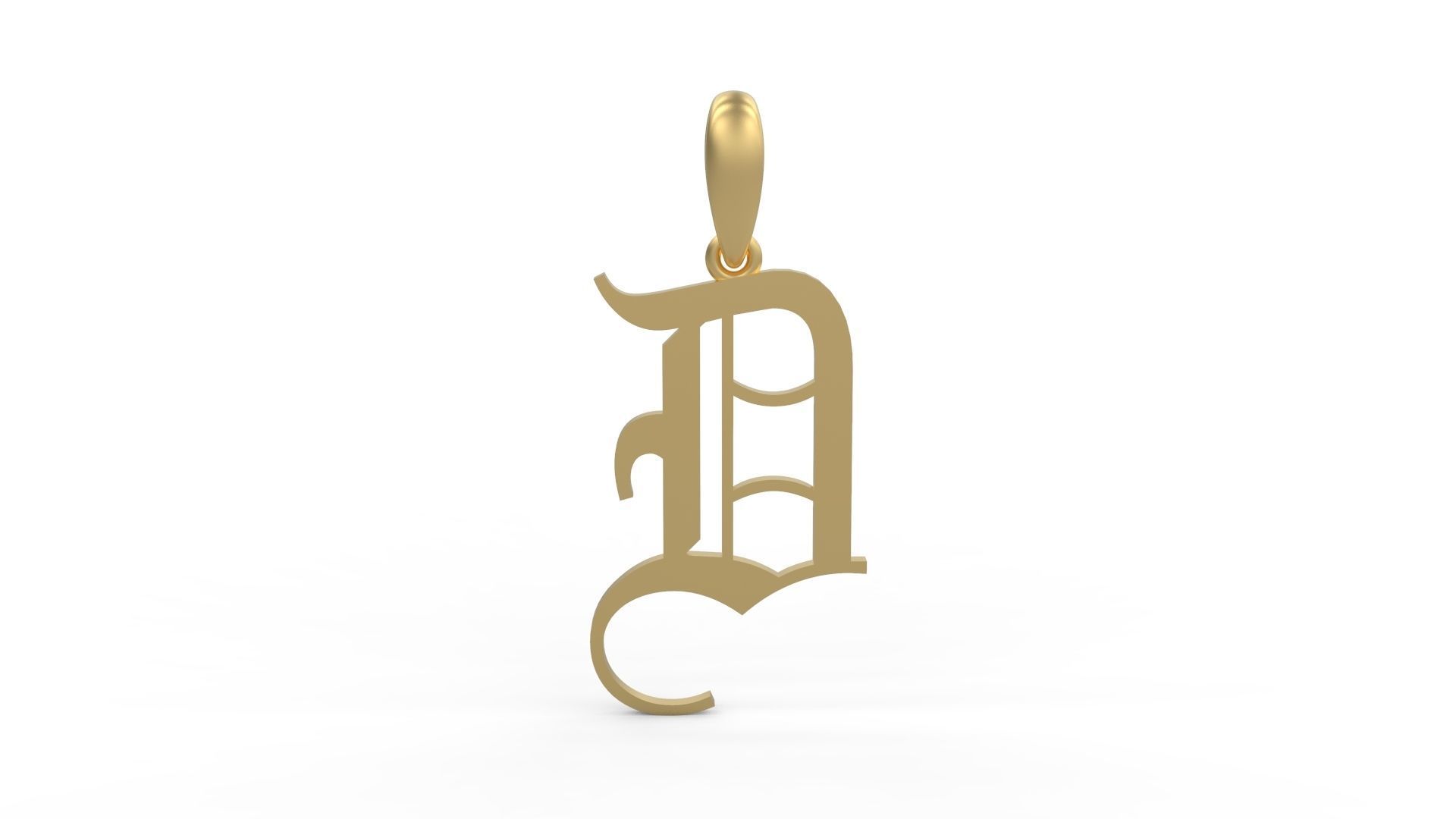 Initial Letters Pendant Alphabets Olde English 3D Model Collection_3