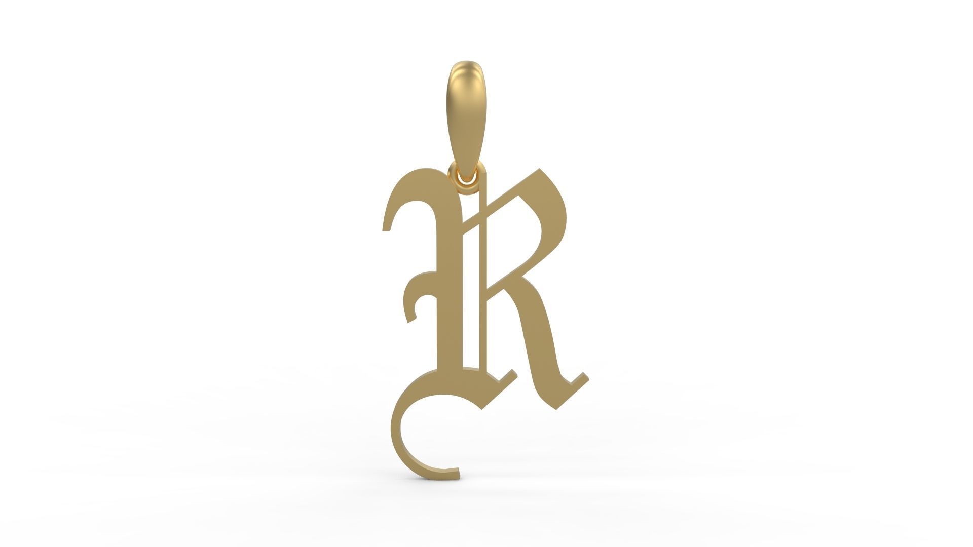 Initial Letters Pendant Alphabets Olde English 3D Model Collection_17