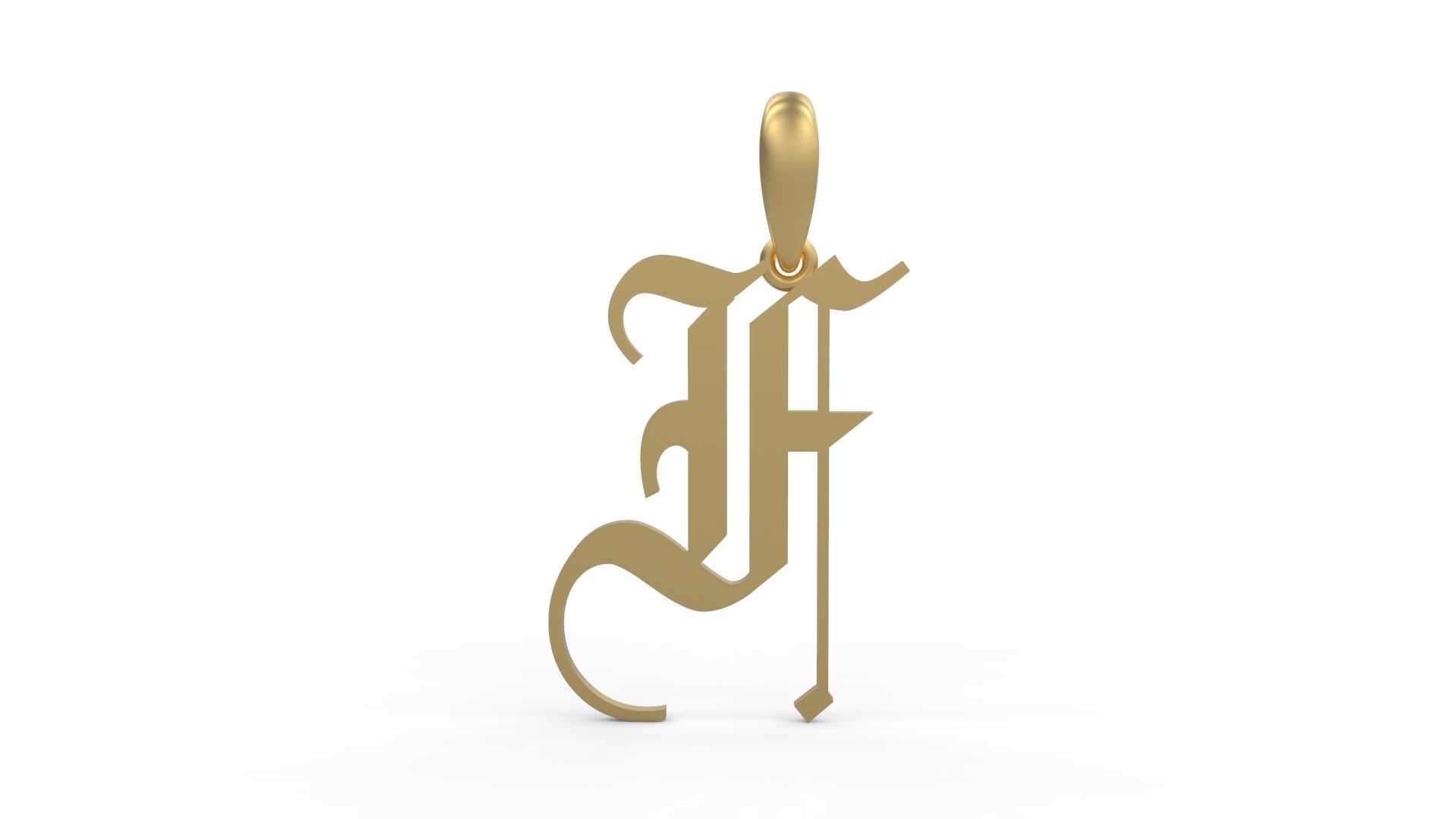 Initial Letters Pendant Alphabets Olde English 3D Model Collection_5