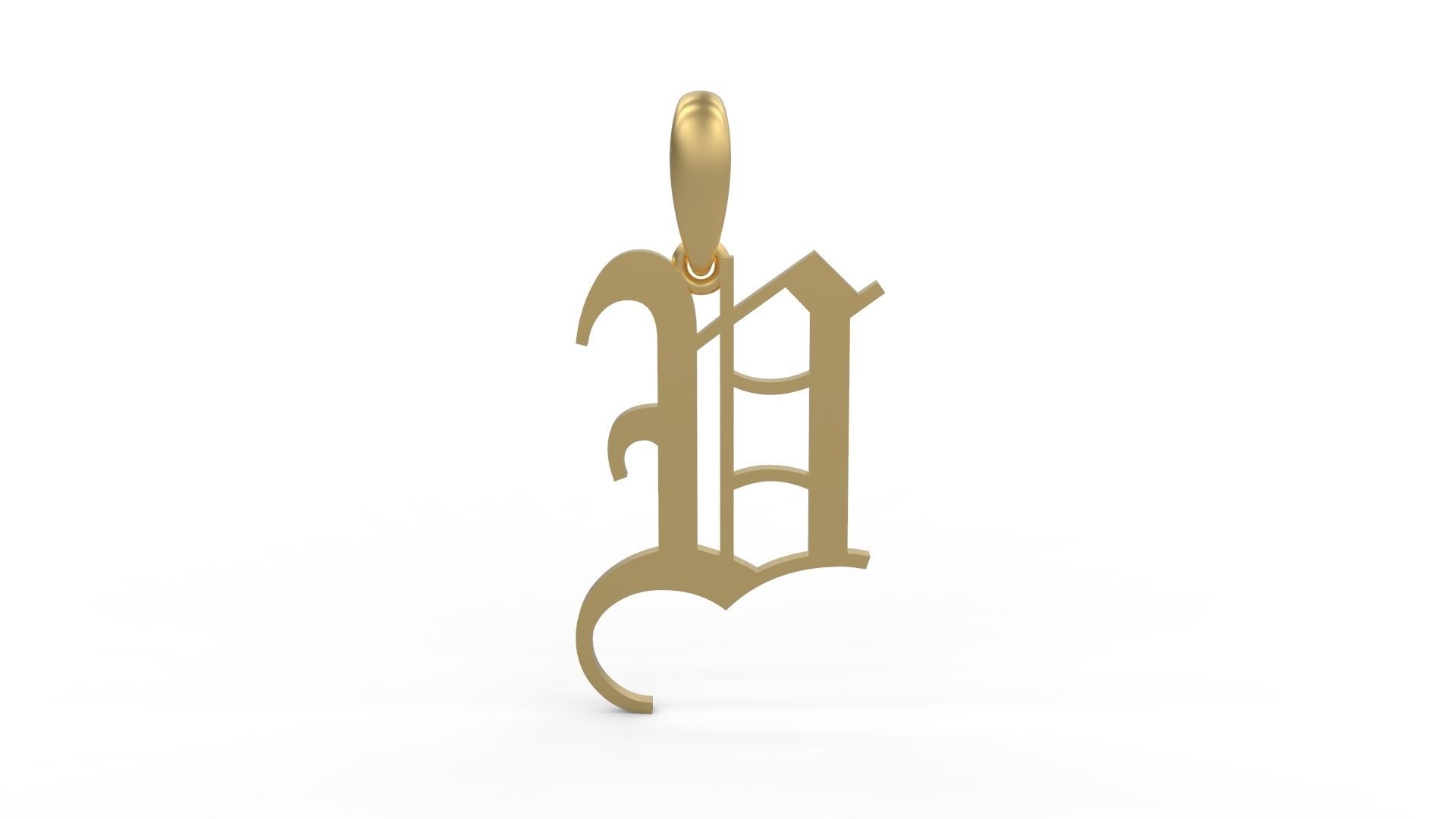 Initial Letters Pendant Alphabets Olde English 3D Model Collection_21