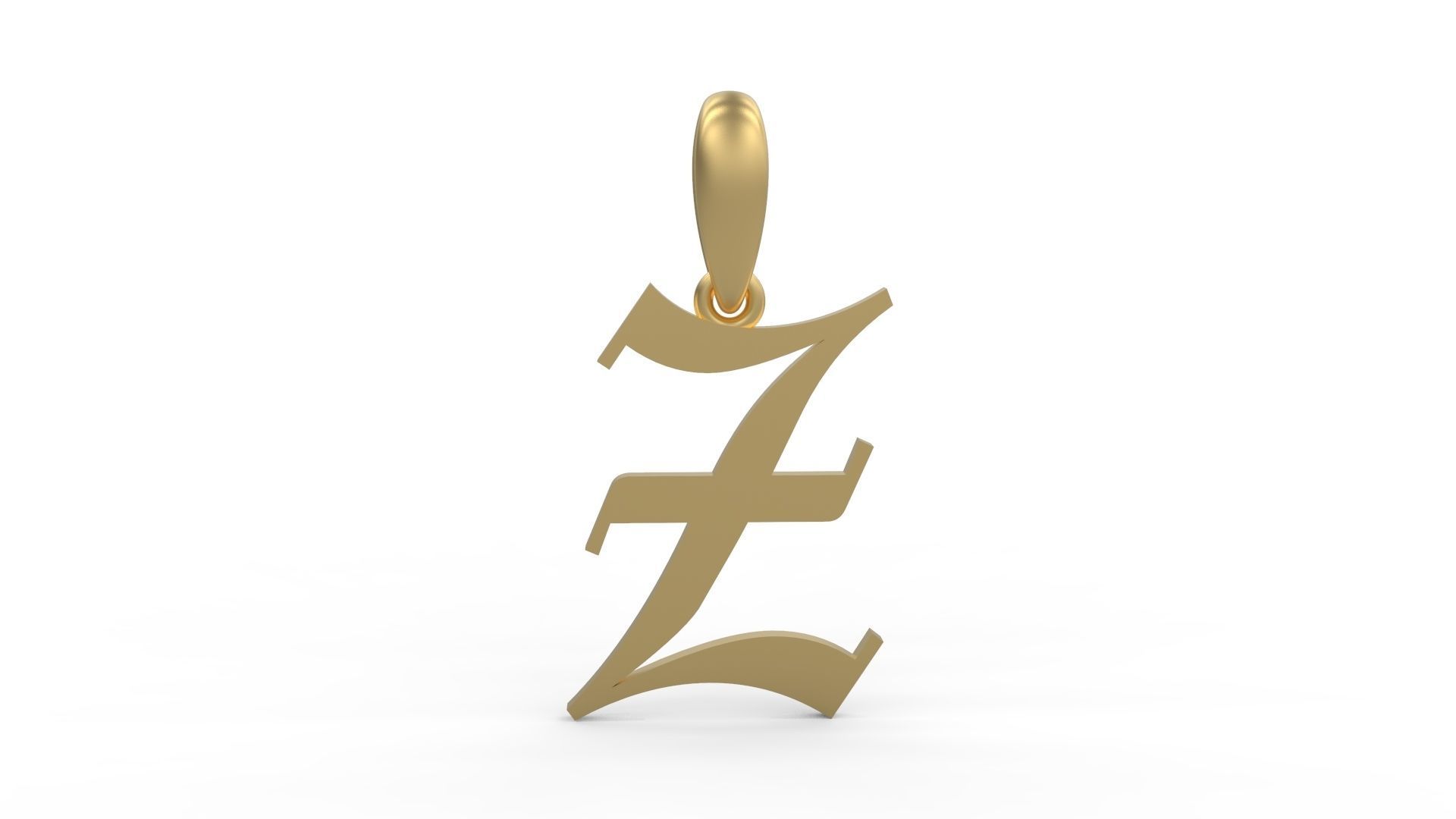 Initial Letters Pendant Alphabets Olde English 3D Model Collection_25