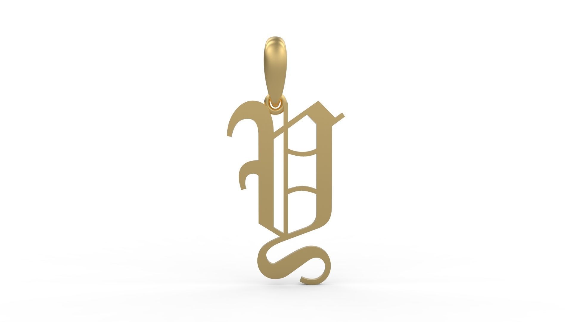 Initial Letters Pendant Alphabets Olde English 3D Model Collection_24