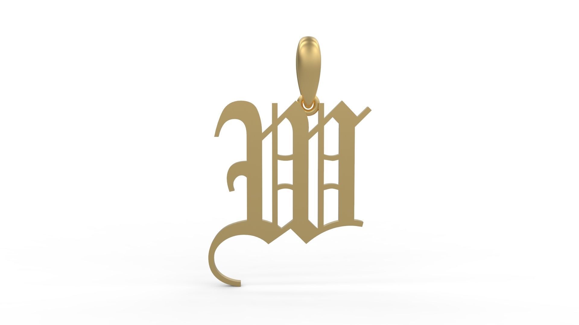 Initial Letters Pendant Alphabets Olde English 3D Model Collection_22