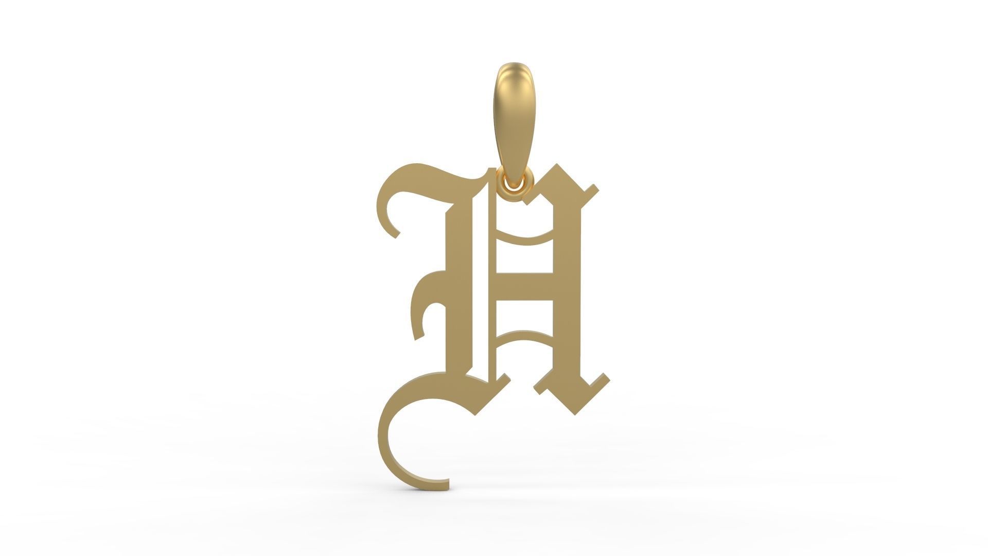 Initial Letters Pendant Alphabets Olde English 3D Model Collection_7