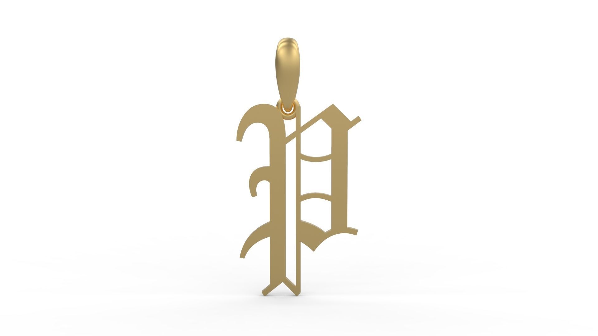 Initial Letters Pendant Alphabets Olde English 3D Model Collection_15