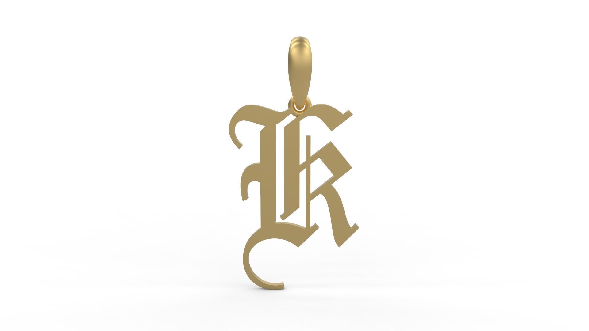Initial Letters Pendant Alphabets Olde English 3D Model Collection_10