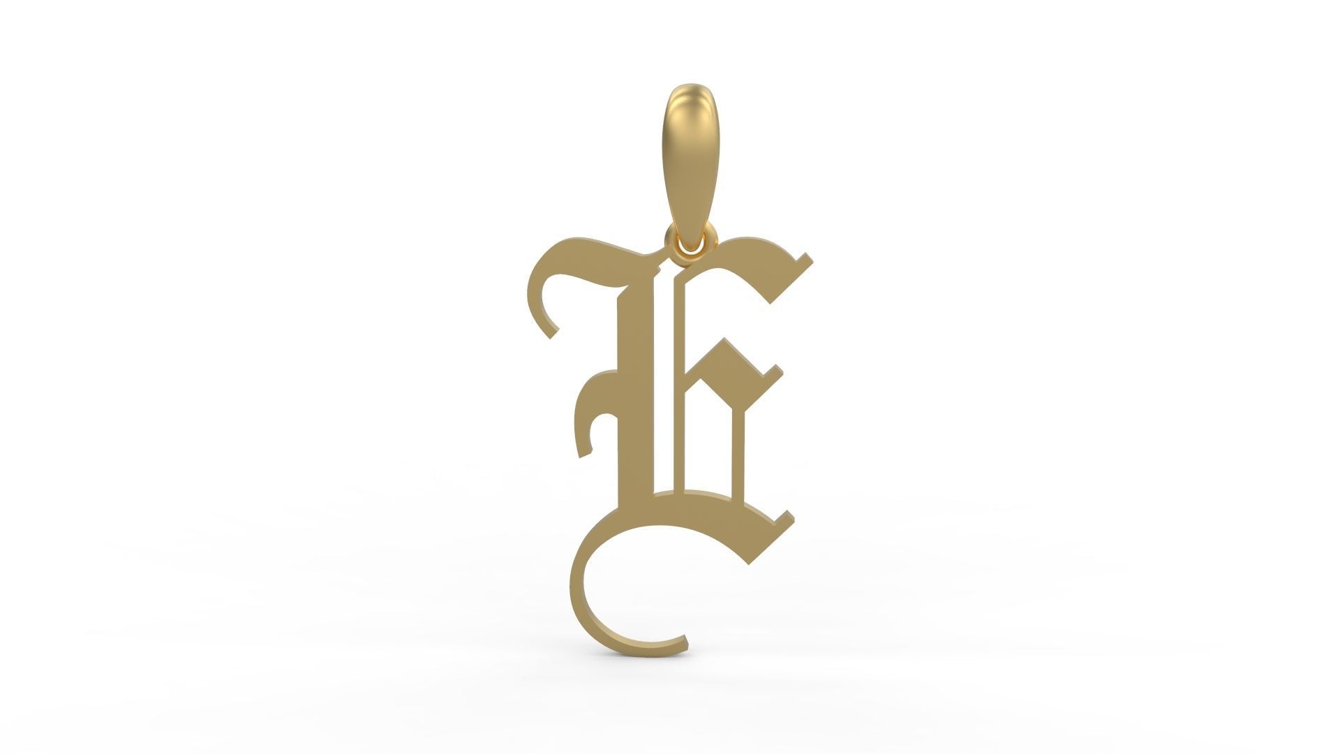 Initial Letters Pendant Alphabets Olde English 3D Model Collection_4