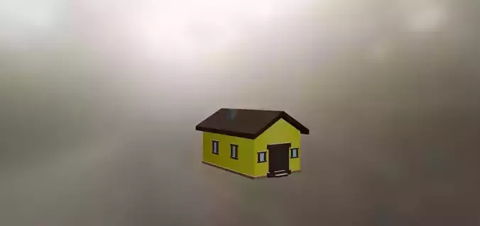 Low poly simple house 3D model