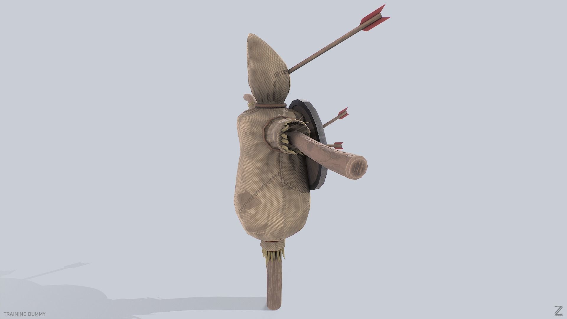 Training dummy Low-poly 3D model_8