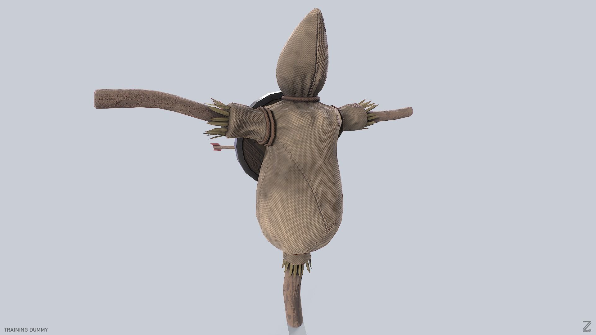 Training dummy Low-poly 3D model_5