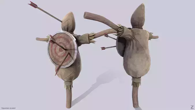 Training dummy Low-poly 3D model