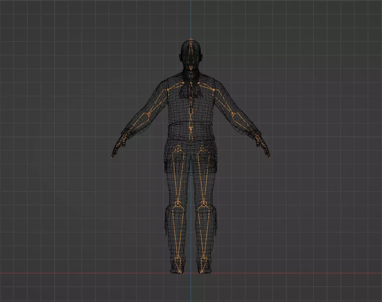 Native American Man Low-poly 3D model_7