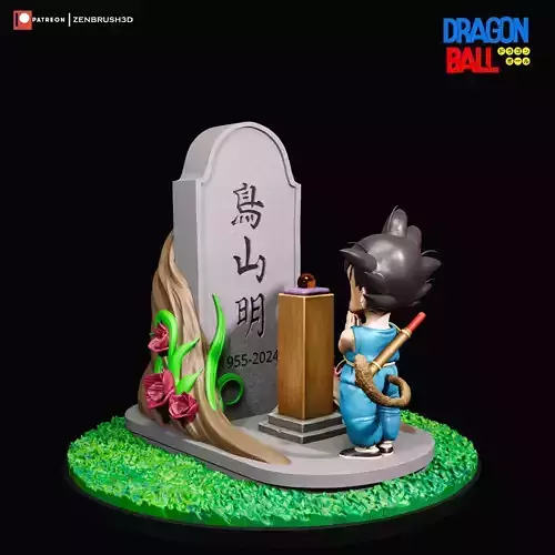 GOKU KIDD COMMEMORATES TORIYAMA AKIRA - DRAGON BALL Z DIORAMA 3D print model