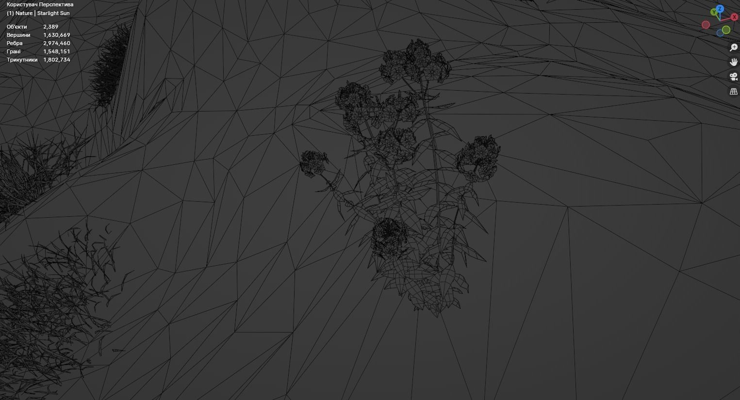 Flower field 3D model_12