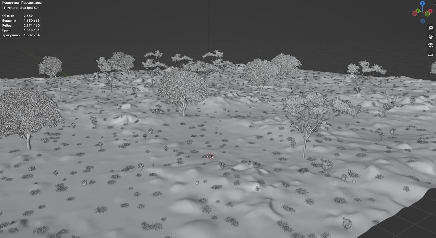 Flower field 3D model_6