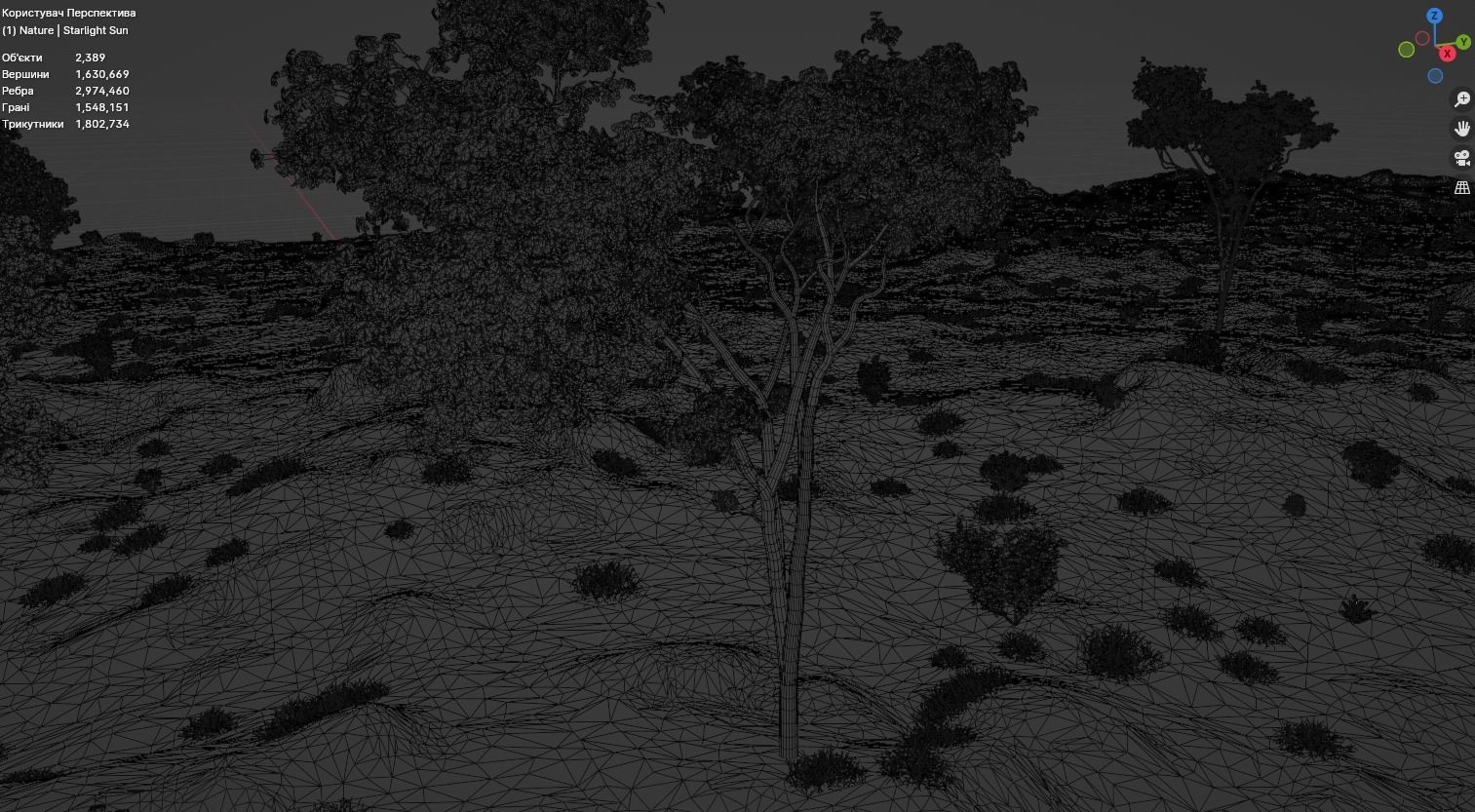 Flower field 3D model_9