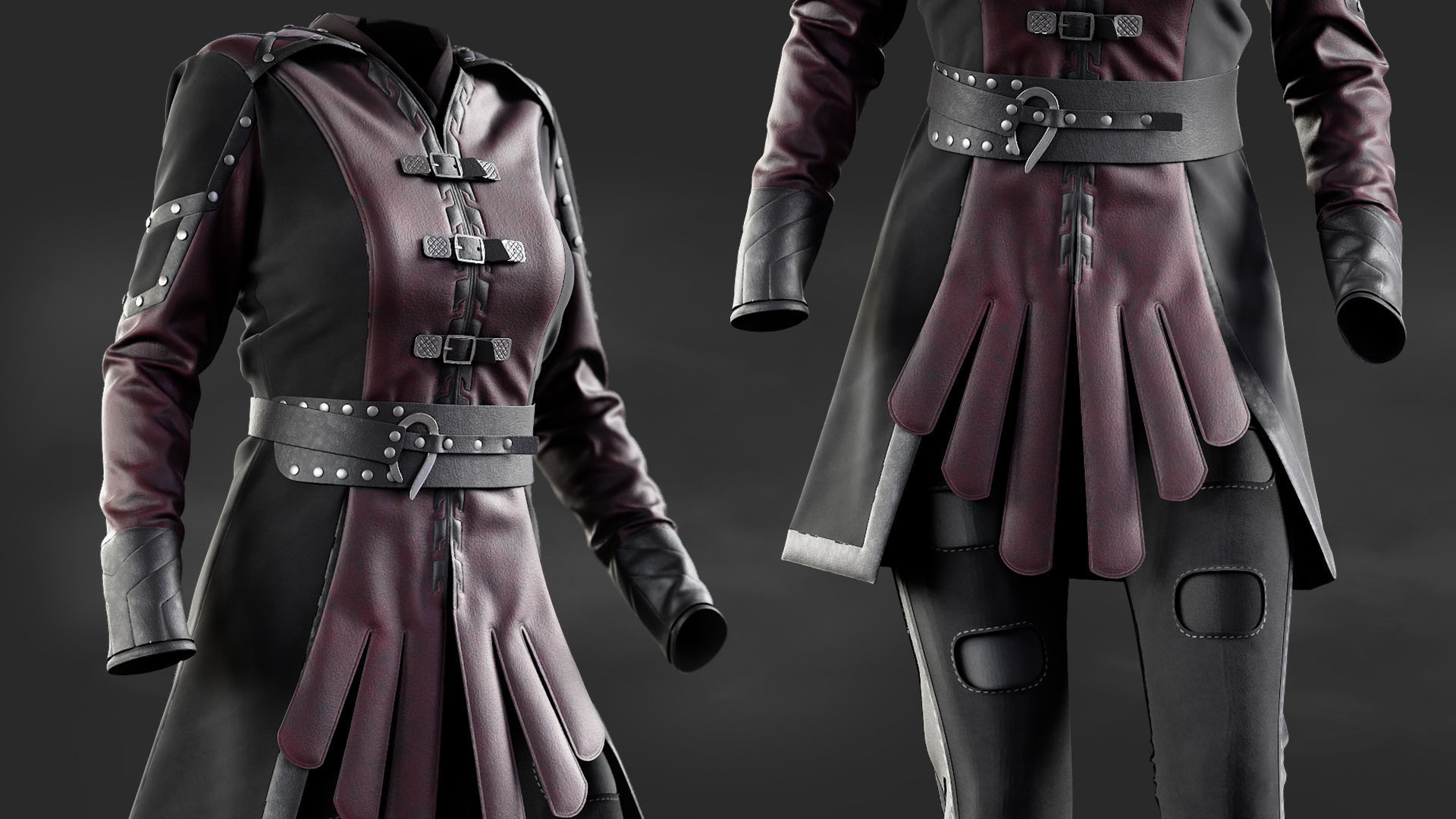 Female Fantasy Outfit 3D model_5