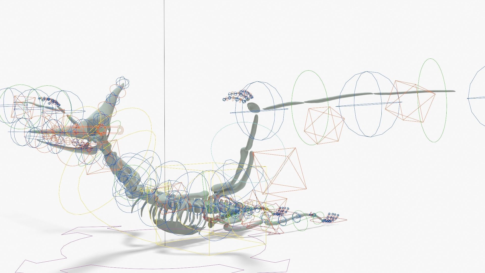 Pteranodon Rigged Skeleton Low-poly 3D model_19