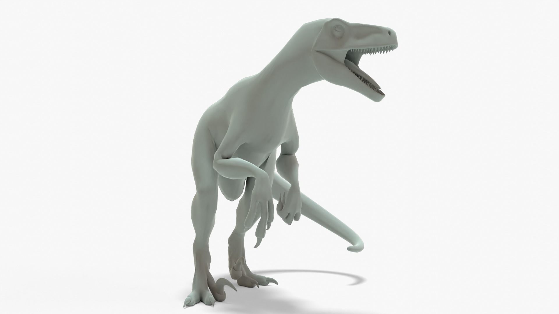 Atrociraptor Rigged Basemesh With Skeleton 3D Model Collection_16