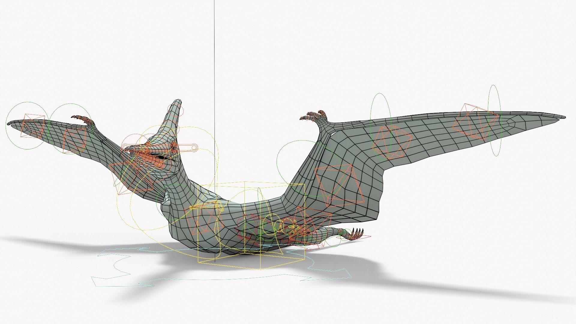 Pteranodon Rigged Basemesh With Skeleton 3D Model Collection_22