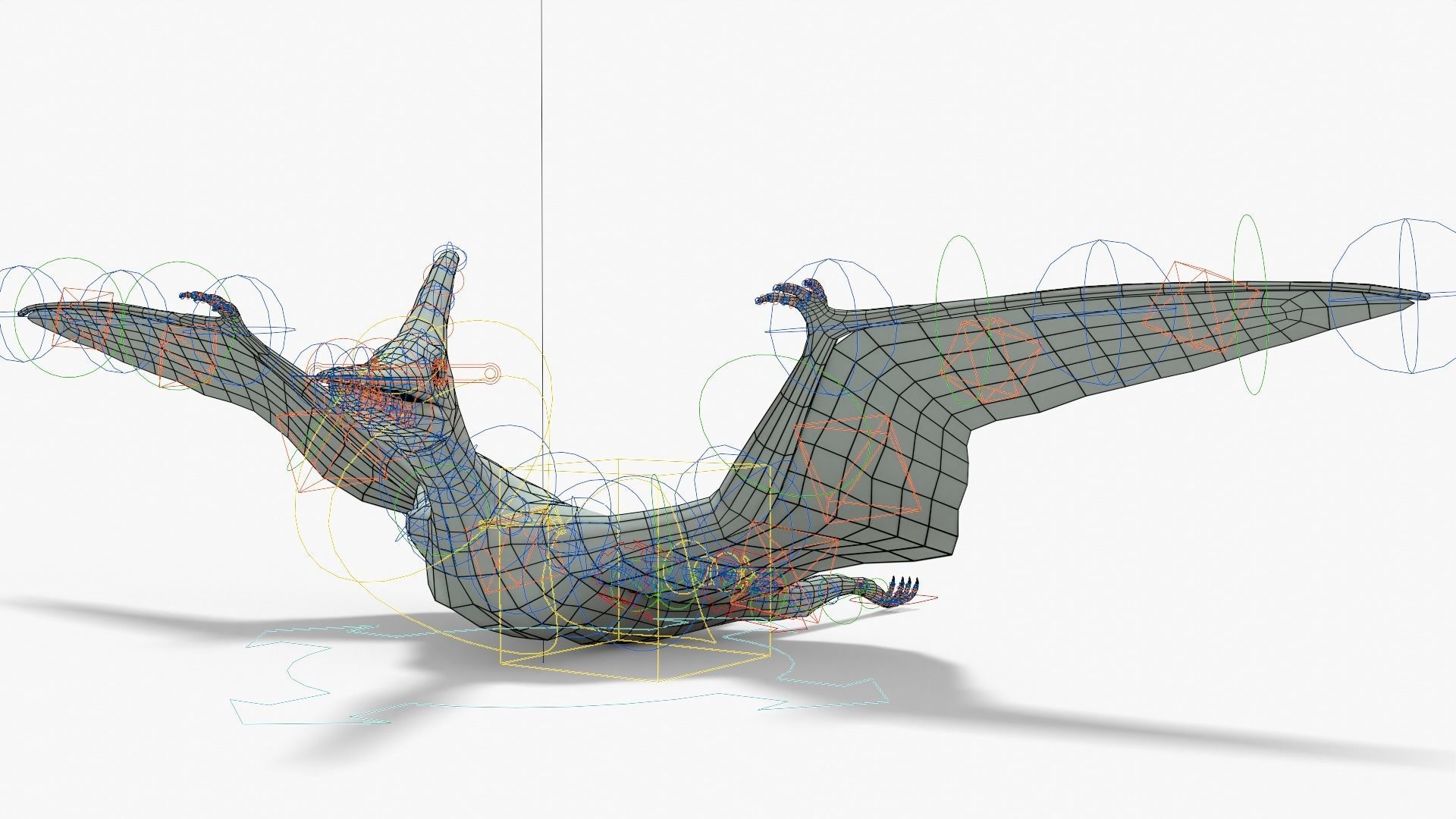 Pteranodon Rigged Basemesh With Skeleton 3D Model Collection_24