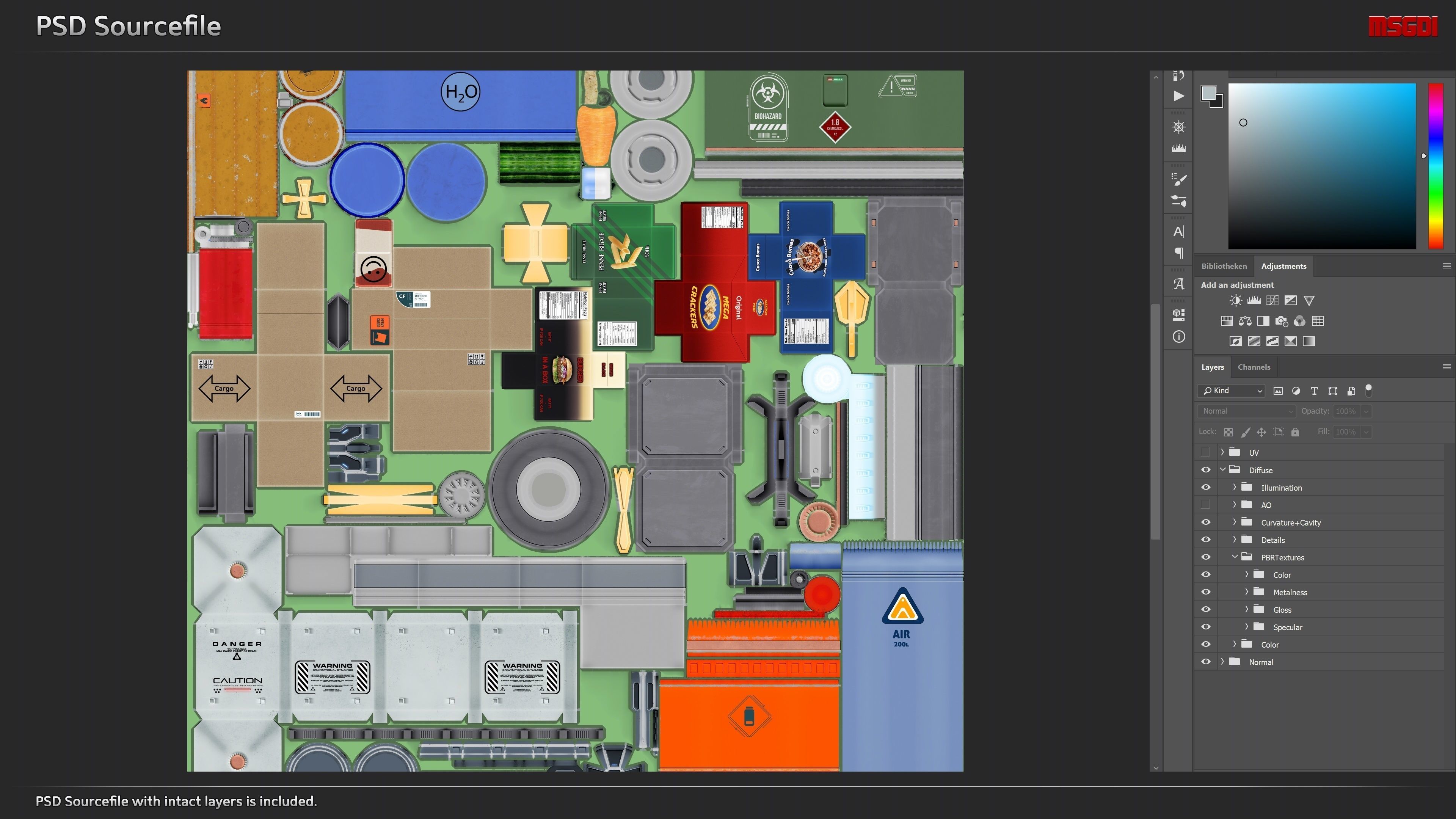 Scifi Commodities Trade Goods Loot Collection Low-poly 3D model_16