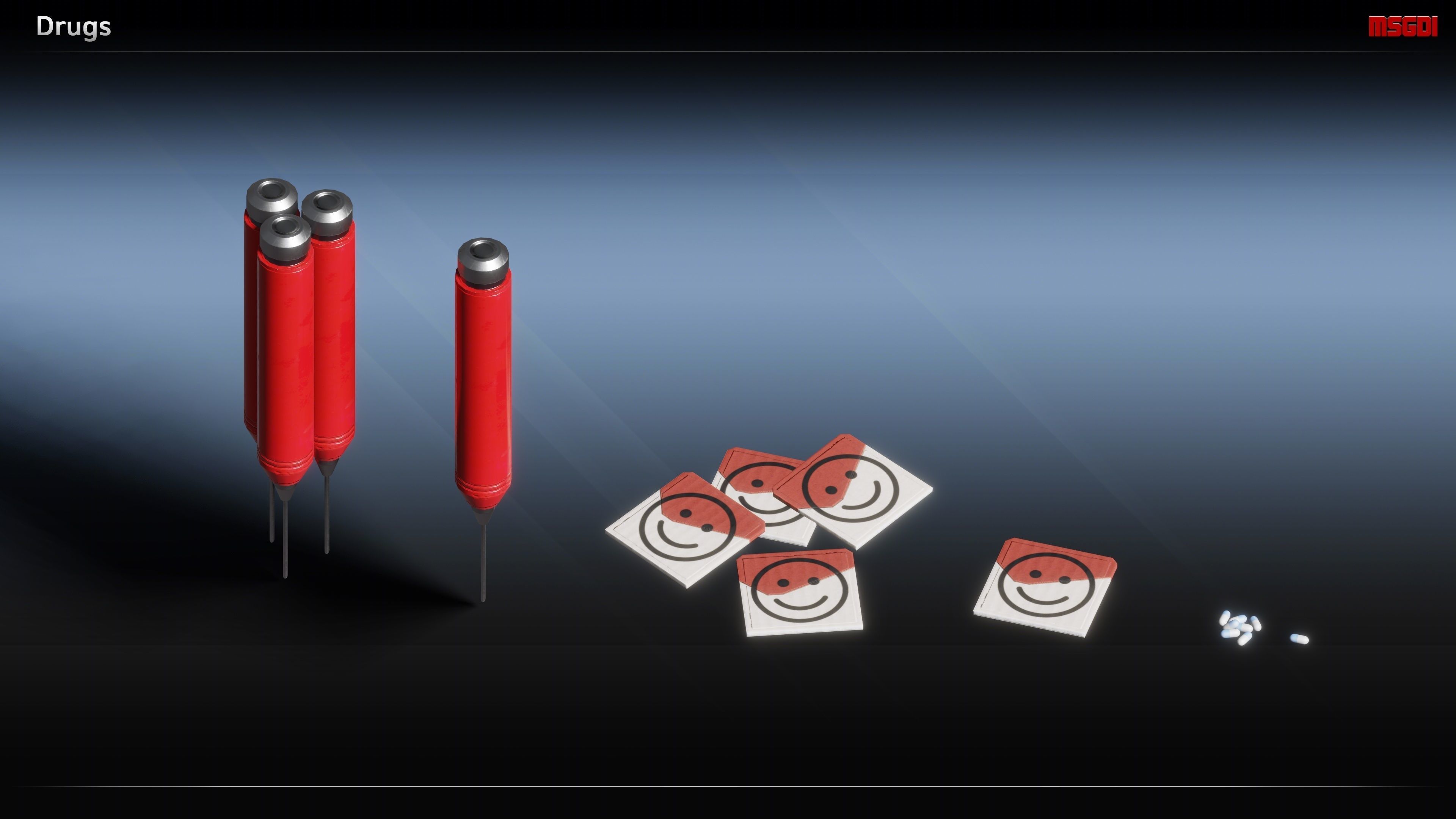 Scifi Commodities Trade Goods Loot Collection Low-poly 3D model_14