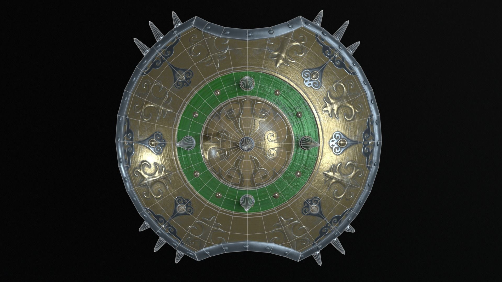 Game Ready 3D shield model Low-poly 3D model_15