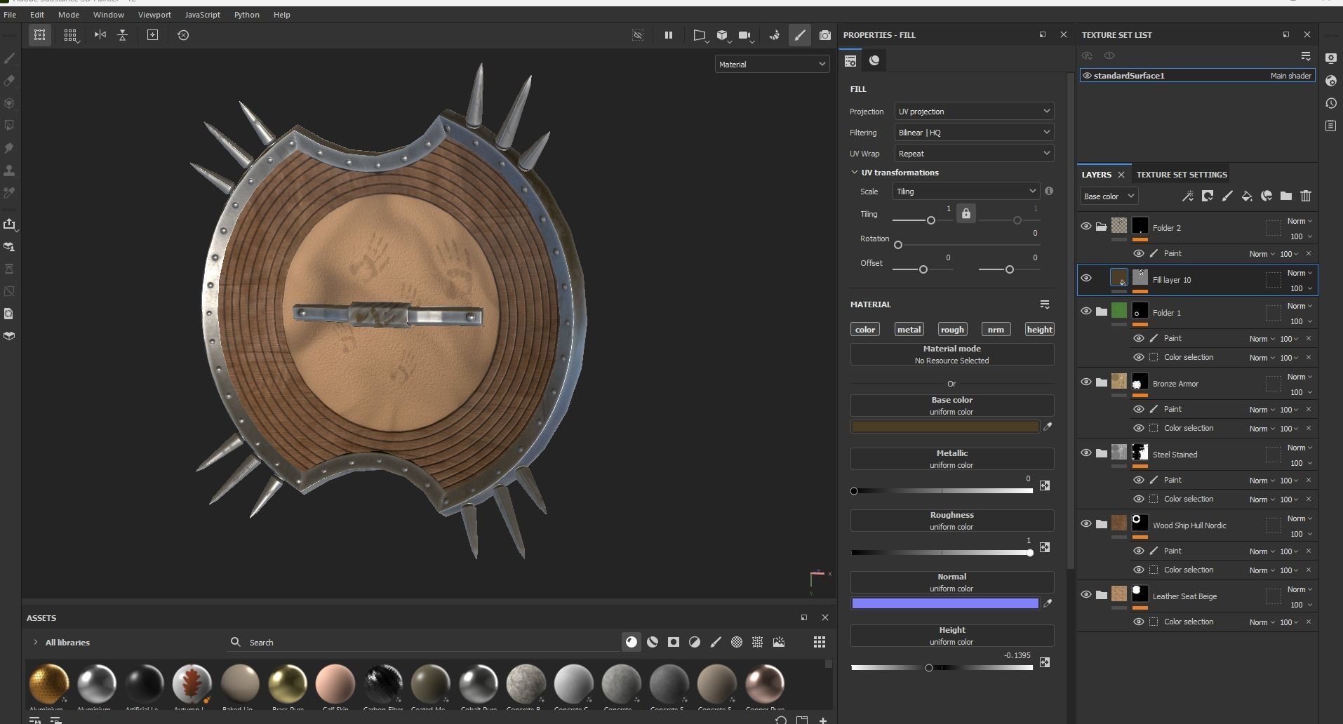 Game Ready 3D shield model Low-poly 3D model_6