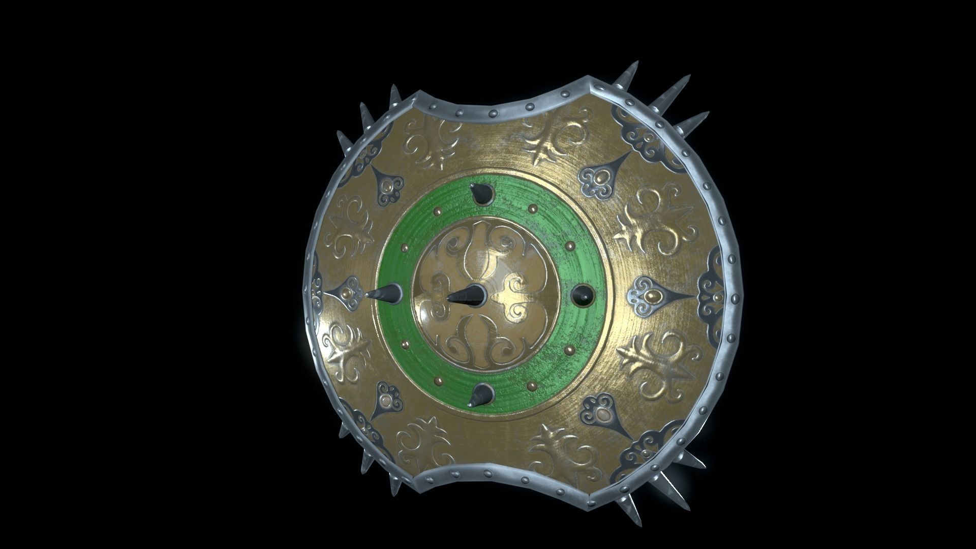 Game Ready 3D shield model Low-poly 3D model_29
