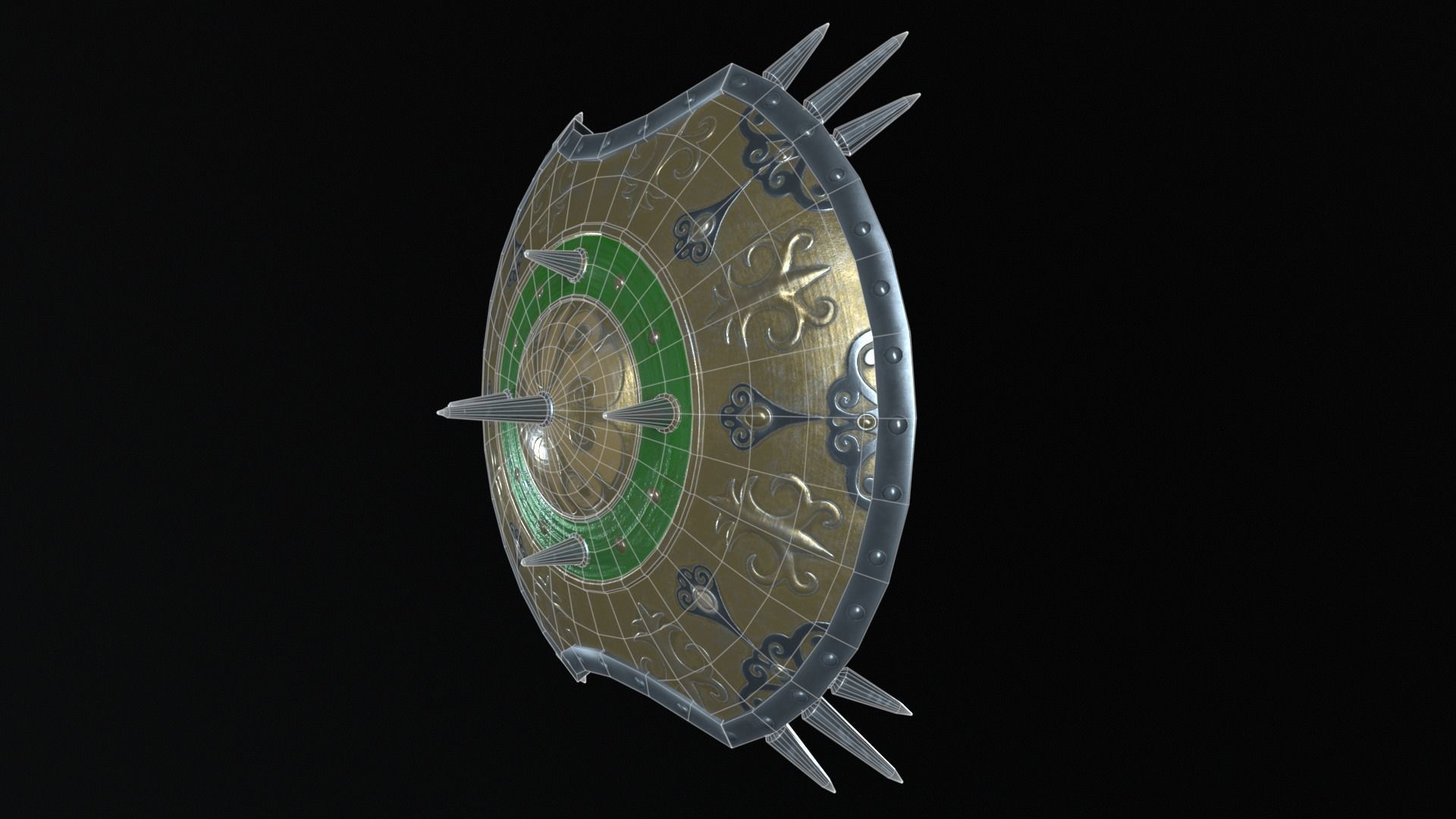 Game Ready 3D shield model Low-poly 3D model_16