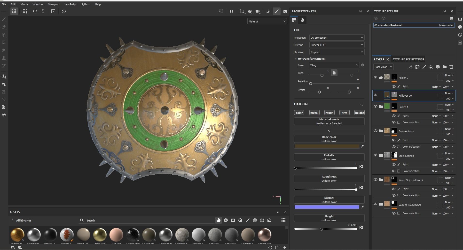 Game Ready 3D shield model Low-poly 3D model_7
