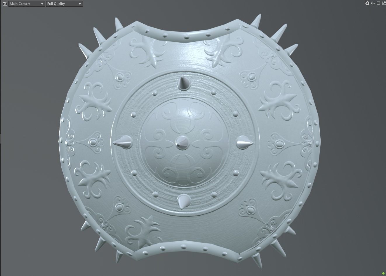 Game Ready 3D shield model Low-poly 3D model_2