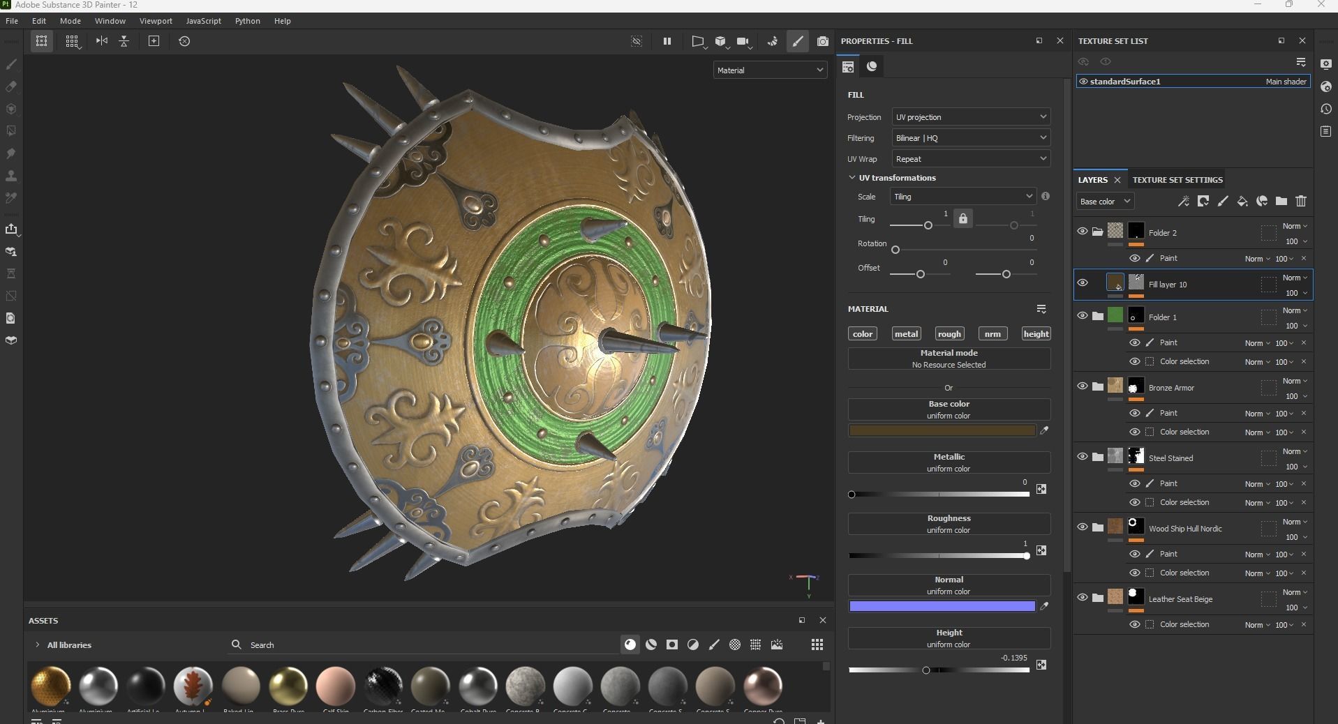 Game Ready 3D shield model Low-poly 3D model_5