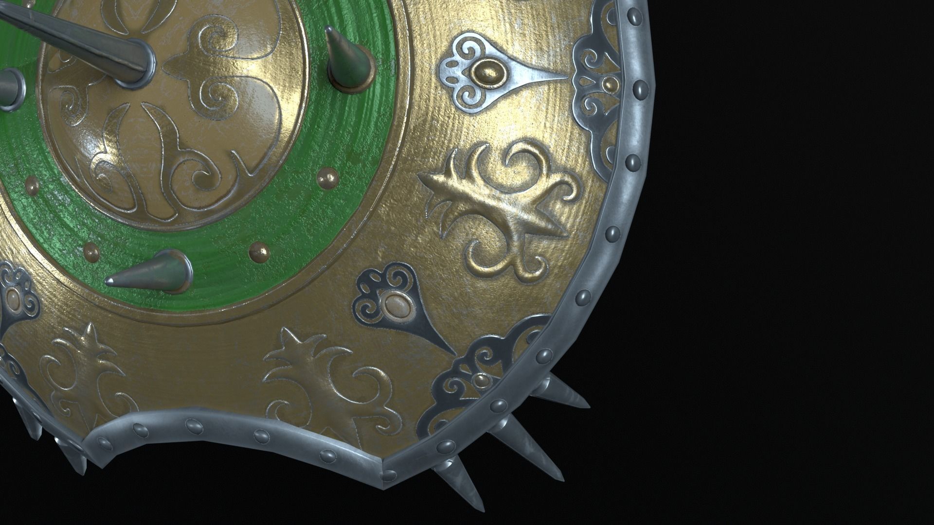Game Ready 3D shield model Low-poly 3D model_21