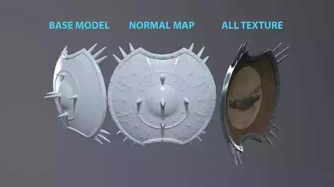 Game Ready 3D shield model Low-poly 3D model