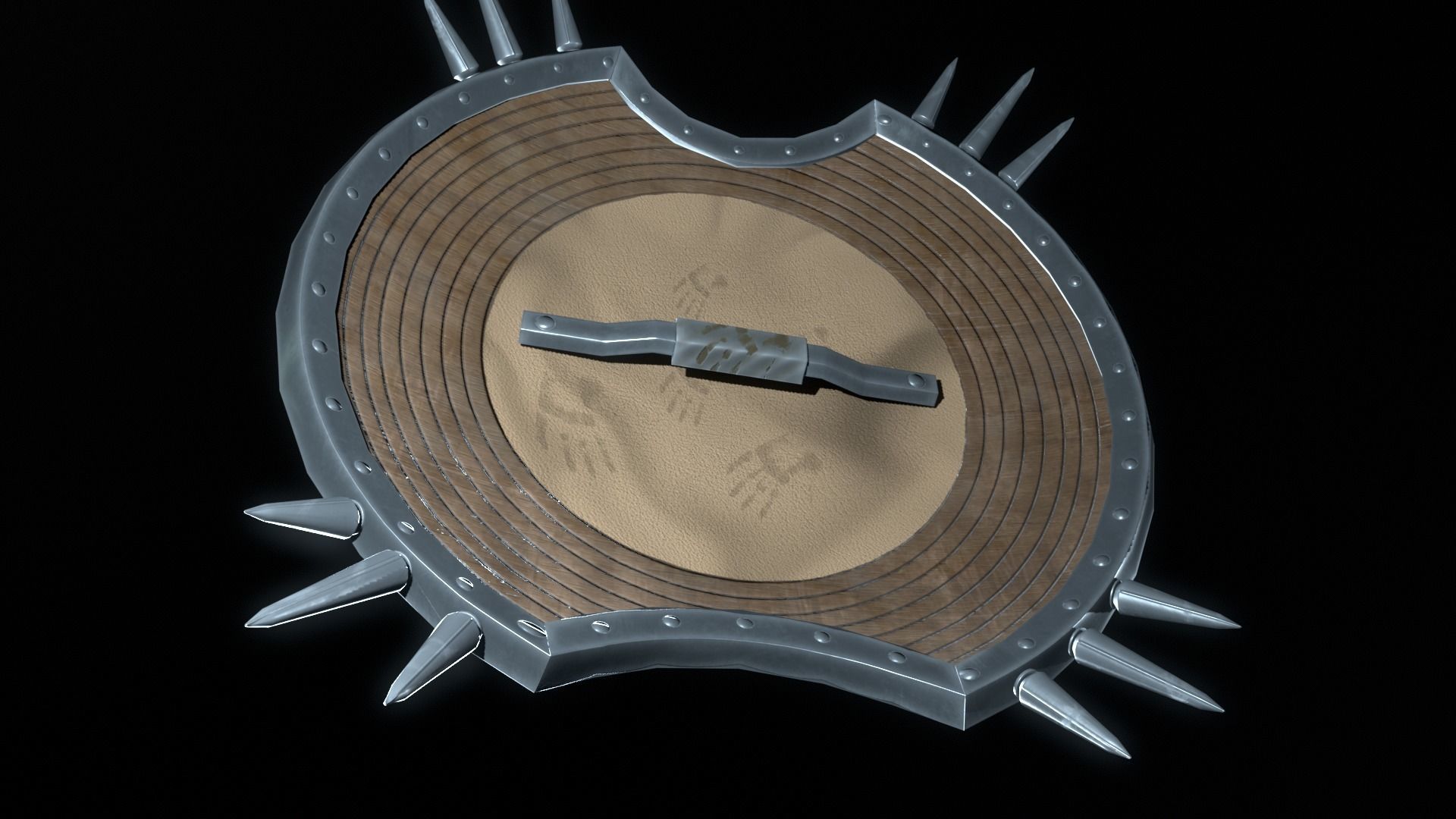 Game Ready 3D shield model Low-poly 3D model_28