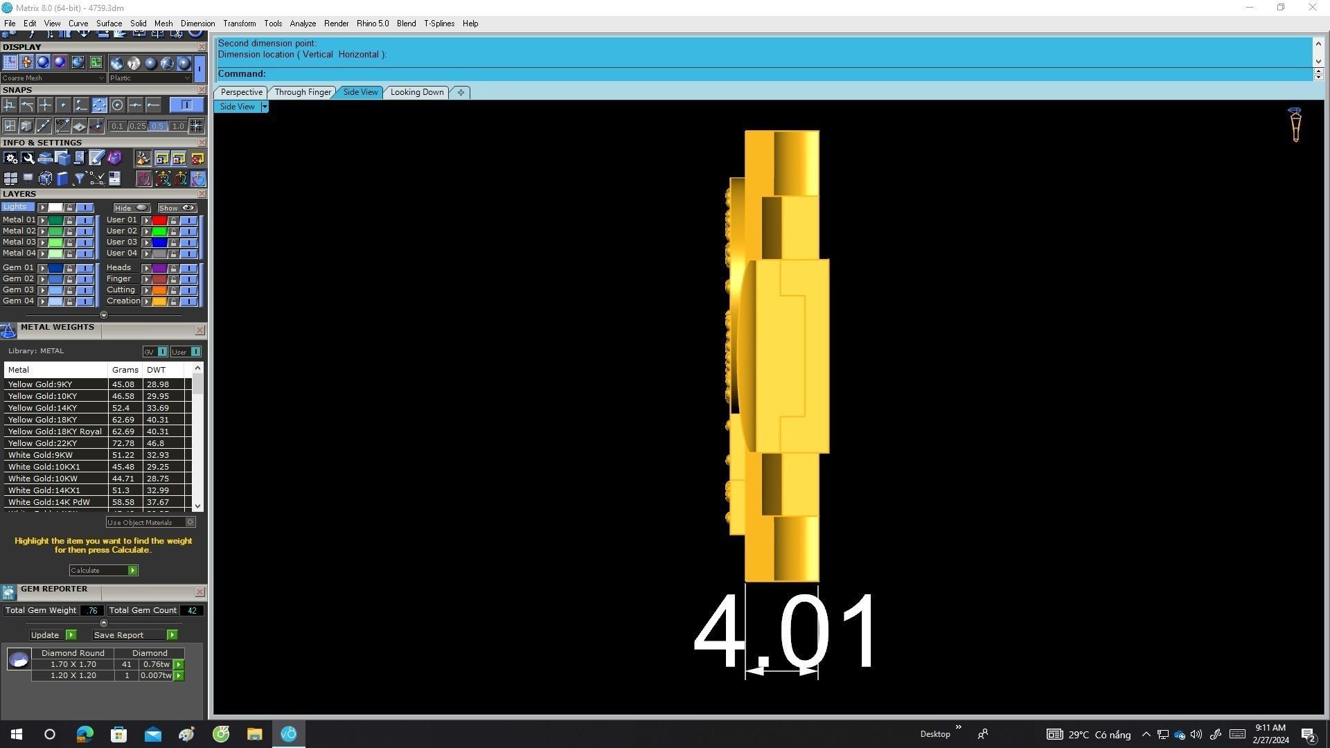 A4759 P Letter Diamond Men Bracelet 3D print model_8