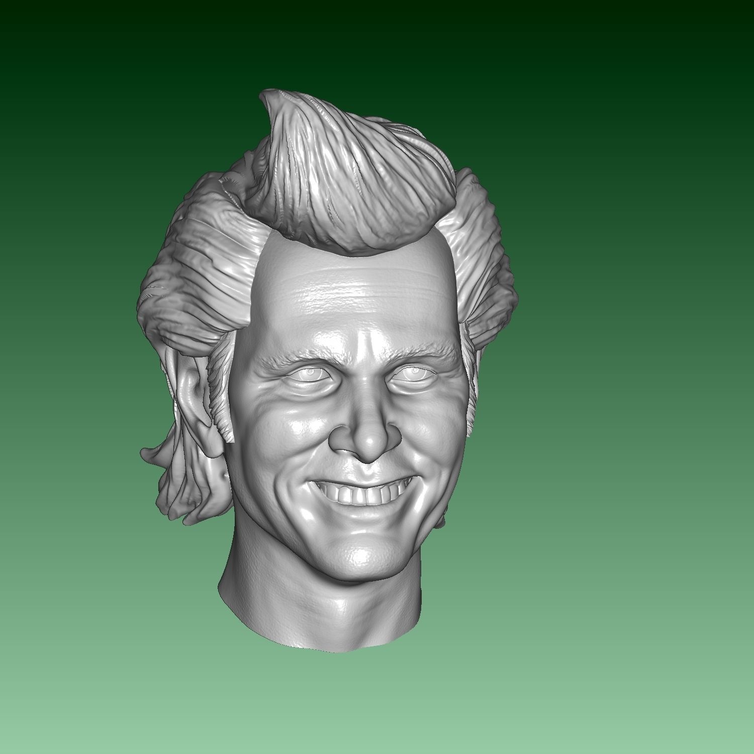 Jim Carrey Ace Ventura Normal and Smiling head  3D print model_7