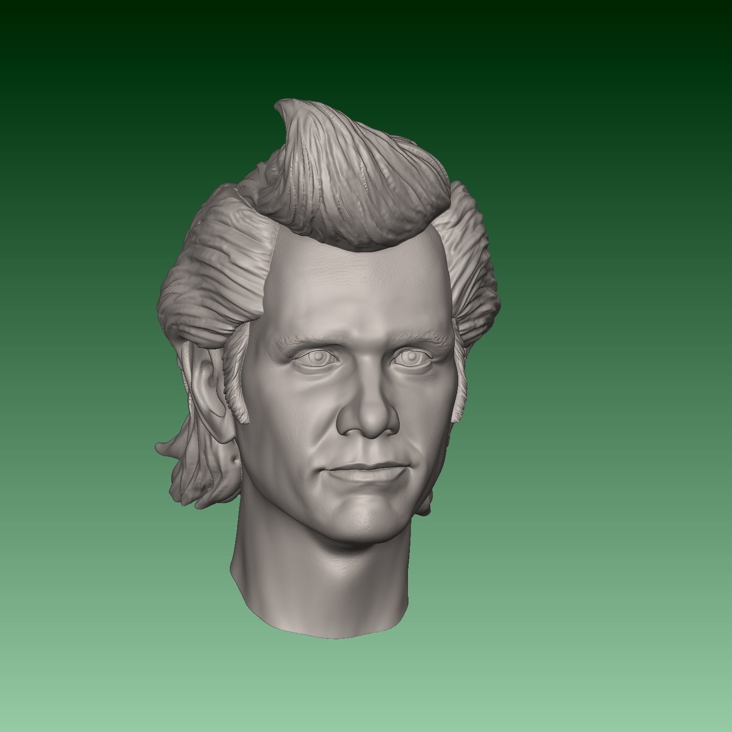 Jim Carrey Ace Ventura Normal and Smiling head  3D print model_10