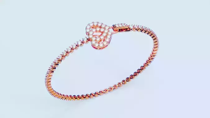 Tennis bracelet hook clasp 3 3D print model
