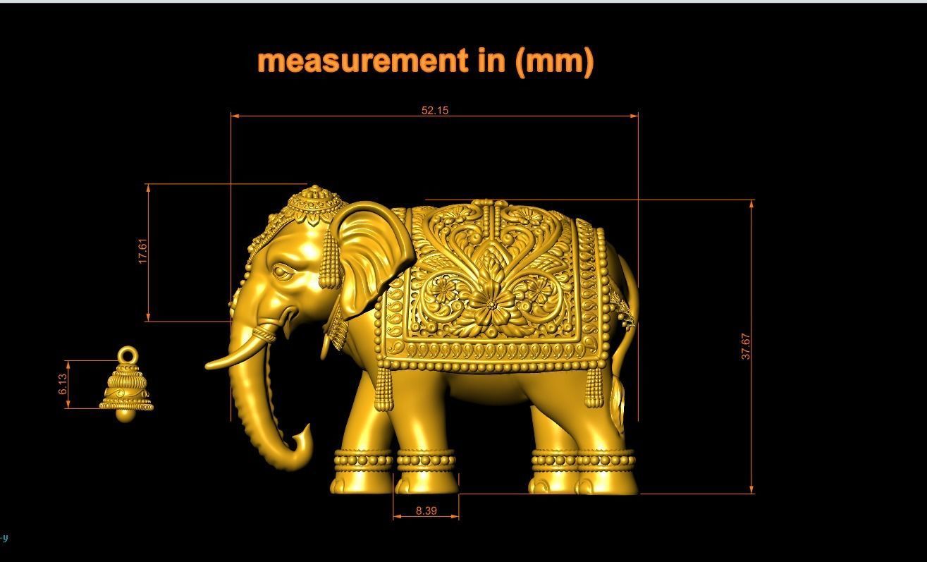 Elephant 3D-print Model Artwork-10 3D print model_1