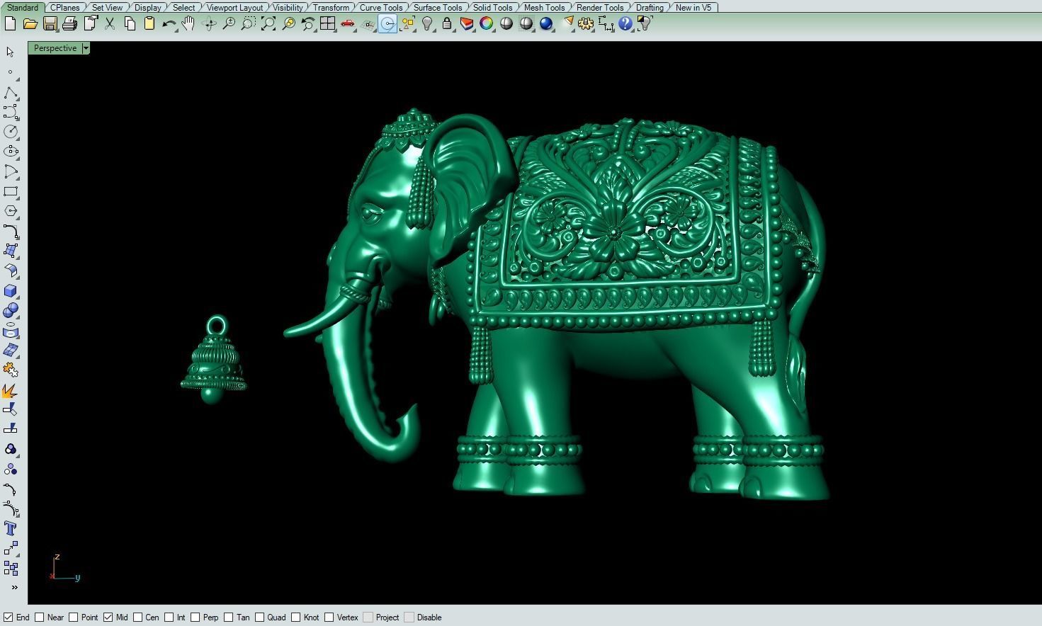 Elephant 3D-print Model Artwork-10 3D print model_9