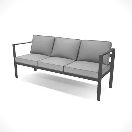 out bench sling fabric 001 Low-poly 3D model