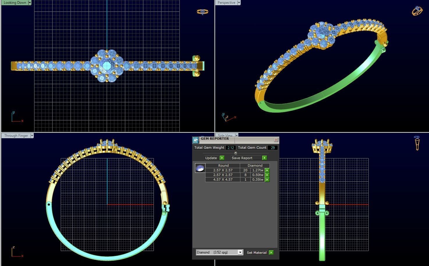 bangle bracelet 3D print model_2